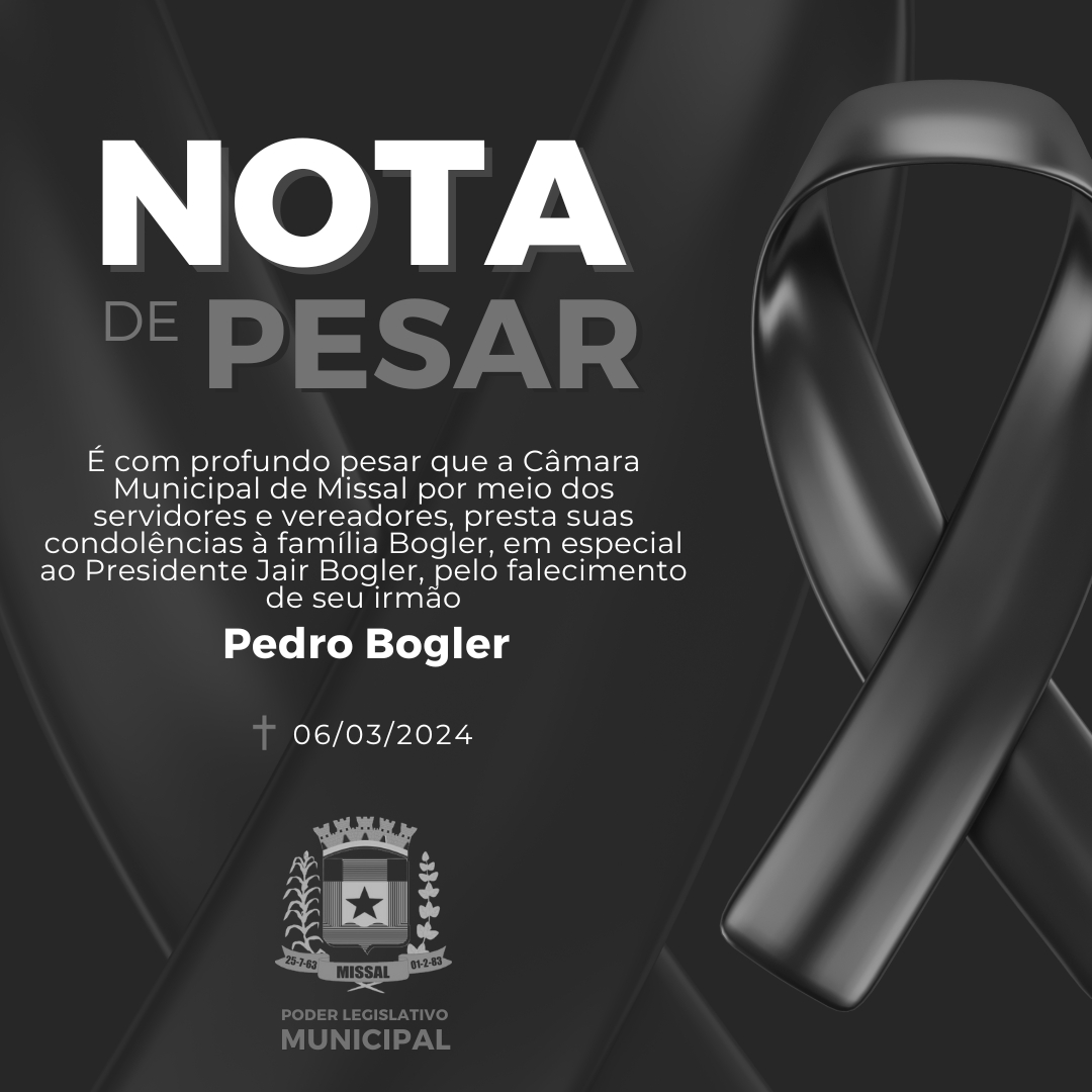 NOTA DE PESAR